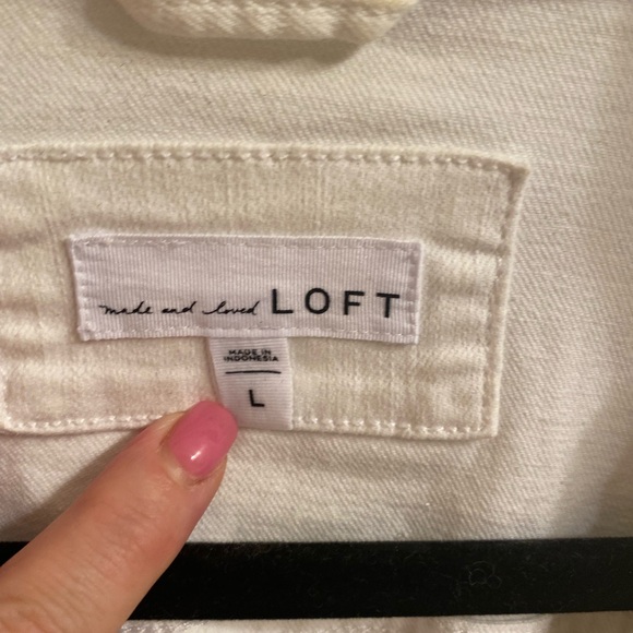 LOFT White Jean Jacket - Picture 3 of 6